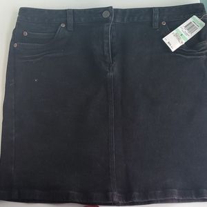 INC Black Denim Skirt